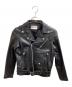 beautiful people　（ビューティフルピープル）の古着「別注VINTAGE Leather RIDERS Jacket / ビンテージレザーライダースジャケット / ダブルライダースジャケット」｜ブラック
