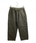 MITTANミッタン）の古着「亜麻苧麻ワイド」｜オリーブ