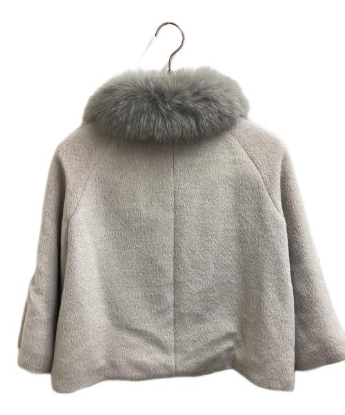 ANAYI（アナイ）ANAYI (アナイ) アルパカファー付きショートコート / 日本製 グレー サイズ:36の古着・服飾アイテム