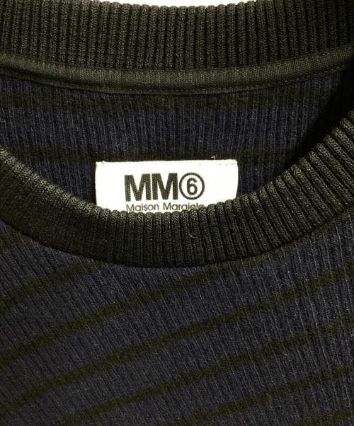 MM6 Maison Margiela（エムエムシックスメゾンマルジェラ）MM6 Maison Margiela Stripes Wool Long Sleeves Medium Dresses NAVY / ストライプ ウール 長袖 ミディアムドレス ネイビー / S32CU0067 S23520 サイズ:Sの古着・服飾アイテム