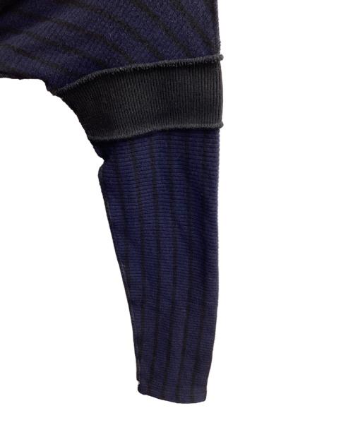 MM6 Maison Margiela（エムエムシックスメゾンマルジェラ）MM6 Maison Margiela Stripes Wool Long Sleeves Medium Dresses NAVY / ストライプ ウール 長袖 ミディアムドレス ネイビー / S32CU0067 S23520 サイズ:Sの古着・服飾アイテム