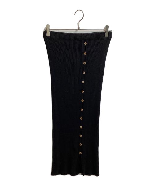 BASERANGE（ベースレンジ）BASERANGE　 (ベースレンジ) 24AW / DANDE SKIRT / リブスカート / フランス製 / MADE IN FRANCE ブラック サイズ:Sの古着・服飾アイテム