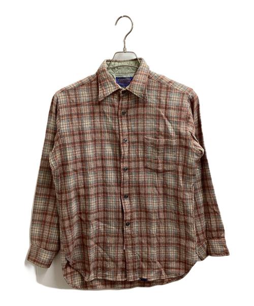 PENDLETON（ペンドルトン）PENDLETON (ペンドルトン) Pure Wool チェックシャツ ブラウン サイズ:Mの古着・服飾アイテム