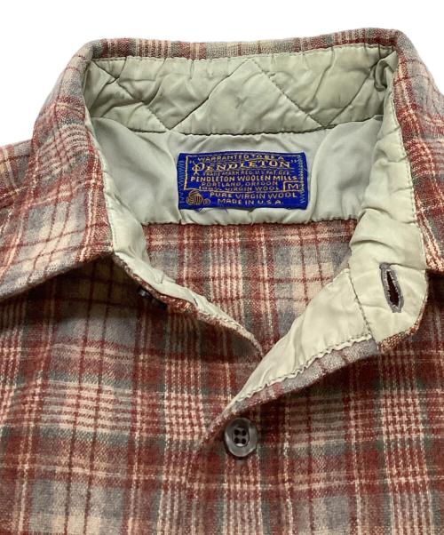 PENDLETON（ペンドルトン）PENDLETON (ペンドルトン) Pure Wool チェックシャツ ブラウン サイズ:Mの古着・服飾アイテム