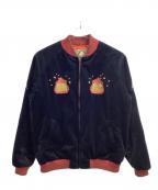 GBLジービーエル）の古着「別珍スカジャン / ハウルの動く城 / Howl's Moving Castle / スタジオ ジブリ/ STUDIO GHIBLI」｜ブラック