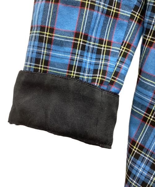 PAMEO POSE（パメオポーズ）PAMEO POSE (パメオポーズ) Big Collar Plaid Dress ブルー サイズ:Freeの古着・服飾アイテム