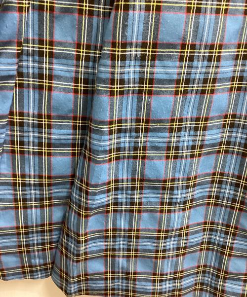PAMEO POSE（パメオポーズ）PAMEO POSE (パメオポーズ) Big Collar Plaid Dress ブルー サイズ:Freeの古着・服飾アイテム