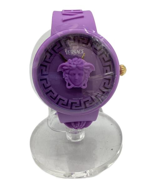 VERSACE（ヴェルサーチェ）VERSACE (ヴェルサーチェ) メデューサラバーウォッチ/C1-VE8J/ラバーベルト パープルの古着・服飾アイテム