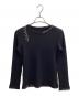 YOHJI YAMAMOTO（ヨウジヤマモト）の古着「Stitch design angora blend knit black / ステッチデザイン アンゴラ混ニット ブラック / FC-T05-170 / Made in JAPAN / 日本製」｜ブラック
