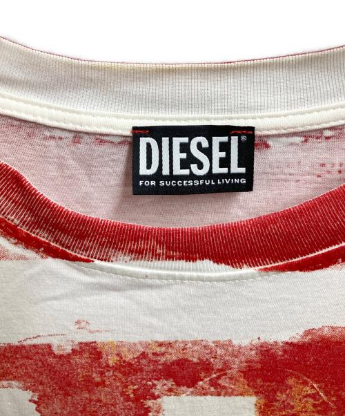 DIESEL（ディーゼル）DIESEL (ディーゼル) ロゴ転写Ｔシャツ レッド サイズ:Lの古着・服飾アイテム