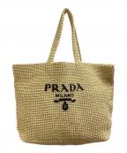 PRADAプラダ）の古着「ラフィア トートバッグ / 2VG121」｜ベージュ