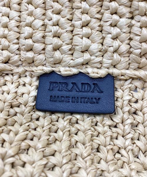 PRADA（プラダ）PRADA (プラダ) ラフィア トートバッグ / 2VG121 ベージュ サイズ:-の古着・服飾アイテム