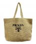 PRADA（プラダ）の古着「ラフィア トートバッグ / 2VG121」｜ベージュ