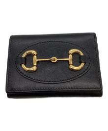 GUCCI（グッチ）の古着「Horsebit 1955 Leather Wallet Black / ホースビット1955 レザー ウォレット ブラック / 644462 / 」｜ブラック