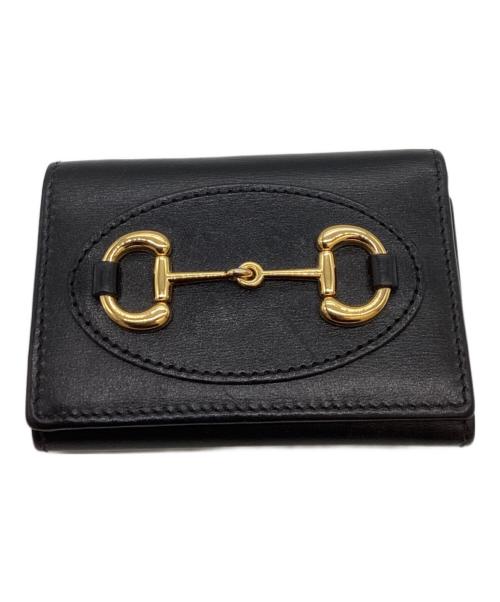 GUCCI（グッチ）GUCCI (グッチ) Horsebit 1955 Leather Wallet Black / ホースビット1955 レザー ウォレット ブラック / 644462 /  ブラックの古着・服飾アイテム