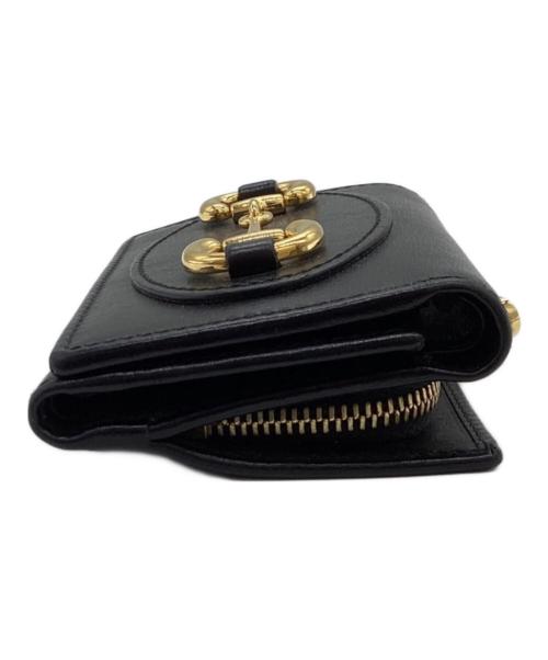 GUCCI（グッチ）GUCCI (グッチ) Horsebit 1955 Leather Wallet Black / ホースビット1955 レザー ウォレット ブラック / 644462 /  ブラックの古着・服飾アイテム