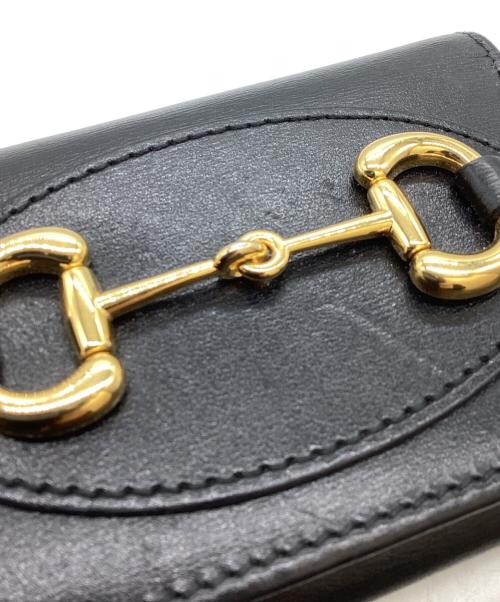 GUCCI（グッチ）GUCCI (グッチ) Horsebit 1955 Leather Wallet Black / ホースビット1955 レザー ウォレット ブラック / 644462 /  ブラックの古着・服飾アイテム