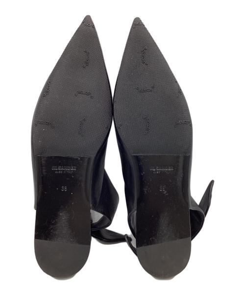 JIL SANDER（ジルサンダー）JIL SANDER (ジルサンダー) ポインテットトゥ ノット スリングバック バレエシューズ ブラック / JS36014AA ブラック サイズ:38の古着・服飾アイテム