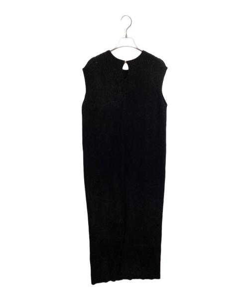 BALLSEY（ボールジィ）BALLSEY (ボールジィ) ベルベット クルーネックワンピース / 11063406003 ブラック サイズ:36の古着・服飾アイテム