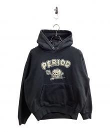 tatoo studio yamada（タトゥースタジオ ヤマダ）の古着「PERIOD HOODIE / サガラ刺繍 プルオーバー パーカー」｜ブラック