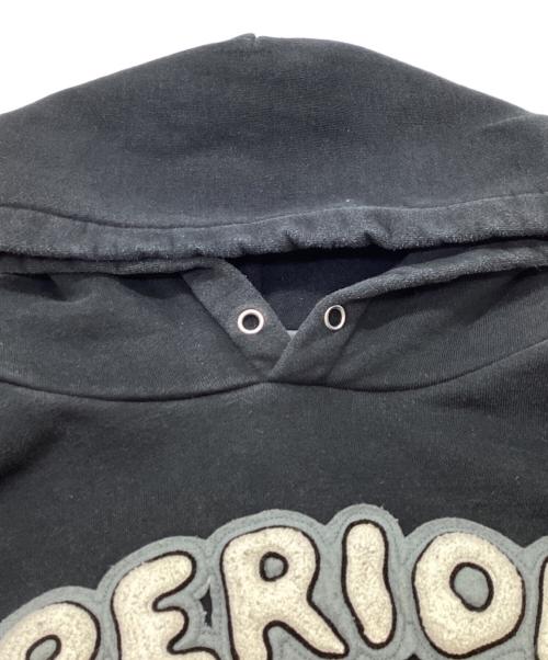tatoo studio yamada（タトゥースタジオ ヤマダ）TATOO STUDIO YAMADA (タトゥースタジオ ヤマダ) PERIOD HOODIE / サガラ刺繍 プルオーバー パーカー ブラック サイズ:XLの古着・服飾アイテム