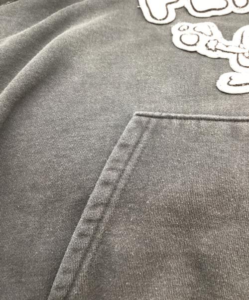 tatoo studio yamada（タトゥースタジオ ヤマダ）TATOO STUDIO YAMADA (タトゥースタジオ ヤマダ) PERIOD HOODIE / サガラ刺繍 プルオーバー パーカー ブラック サイズ:XLの古着・服飾アイテム