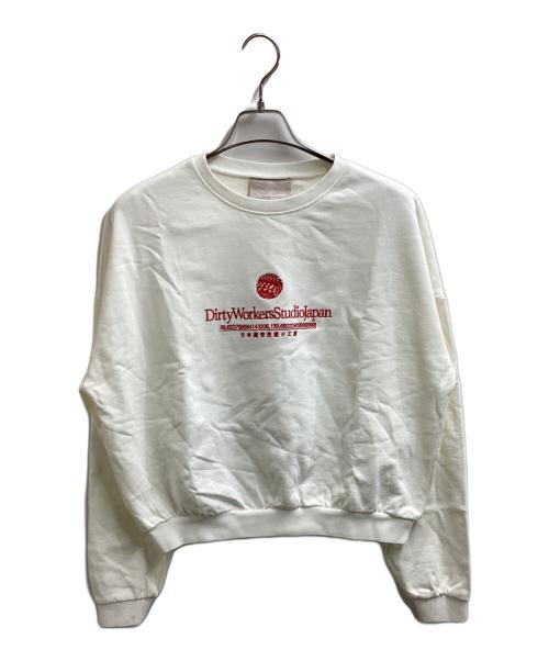 DIRTY WORKERS（ダーティーワーカーズ）DIRTY WORKERS (ダーティーワーカーズ) HOMETOWN SWEATSHIRTS ホワイト サイズ:Mの古着・服飾アイテム