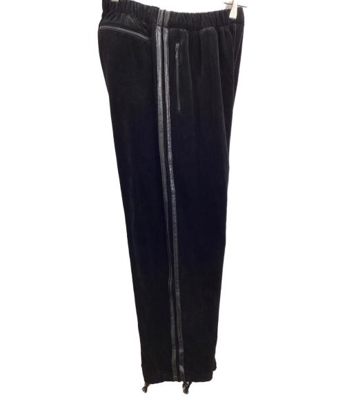 CALEE（キャリー）CALEE (キャリー) TATOO STUDIO YAMADA (タトゥースタジオ ヤマダ) VELOUR TRACK PANTS / ベロアトラックパンツ ブラック サイズ:Mの古着・服飾アイテム