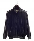 CALEE×TATTO STUDIO YAMADAキャリー×タトゥースタジオヤマダ）の古着「VELOUR TRACK JACKET / ベロアトラックジャケット」｜ブラック
