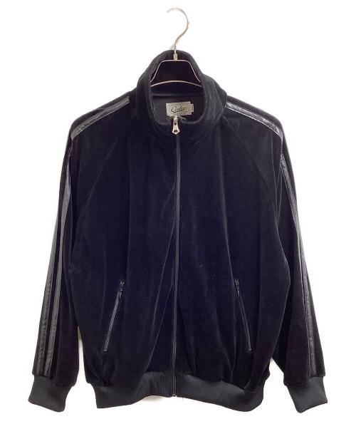 CALEE（キャリー）CALEE　 (キャリー) TATTO STUDIO YAMADA　 (タトゥースタジオヤマダ) VELOUR TRACK JACKET / ベロアトラックジャケット ブラック サイズ:Mの古着・服飾アイテム