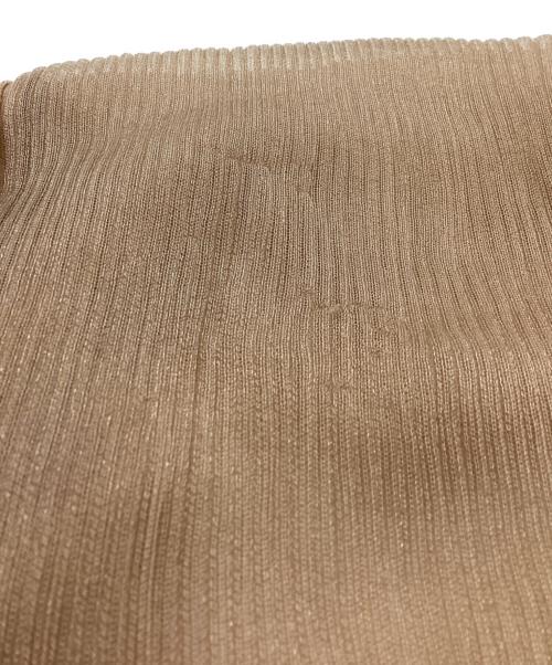 CABAN（キャバン）CABaN (キャバン) シアーリブクルーネックカーディガン ベージュ サイズ:Fの古着・服飾アイテム