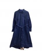 BLUE LABEL CRESTBRIDGEブルーレーベルクレストブリッジ）の古着「シャツワンピース / shirt dress / 55J27-191-27」｜ネイビー