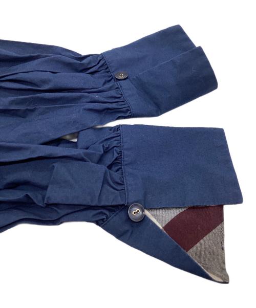 BLUE LABEL CRESTBRIDGE（ブルーレーベルクレストブリッジ）BLUE LABEL CRESTBRIDGE (ブルーレーベルクレストブリッジ) シャツワンピース / shirt dress / 55J27-191-27 ネイビー サイズ:38の古着・服飾アイテム