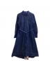 BLUE LABEL CRESTBRIDGE（ブルーレーベルクレストブリッジ）の古着「シャツワンピース / shirt dress / 55J27-191-27」｜ネイビー