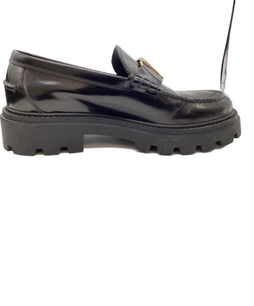 TOD'S（トッズ）TOD'S (トッズ) T TIMELESS Leather Loafers  / T タイムレスローファー / イタリア製 ブラック サイズ:6の古着・服飾アイテム