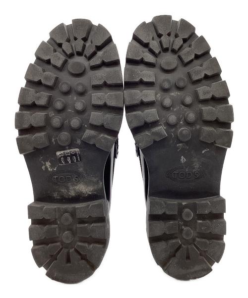 TOD'S（トッズ）TOD'S (トッズ) T TIMELESS Leather Loafers  / T タイムレスローファー / イタリア製 ブラック サイズ:6の古着・服飾アイテム