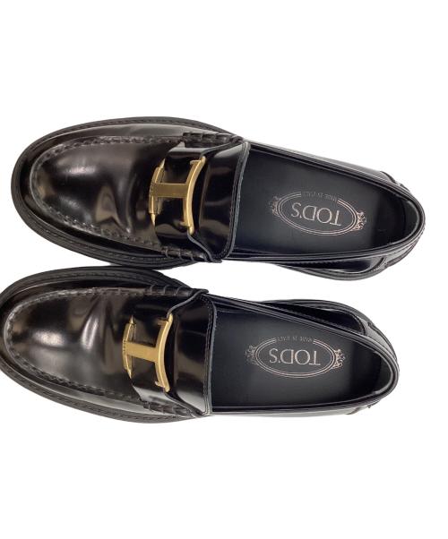 TOD'S（トッズ）TOD'S (トッズ) T TIMELESS Leather Loafers  / T タイムレスローファー / イタリア製 ブラック サイズ:6の古着・服飾アイテム