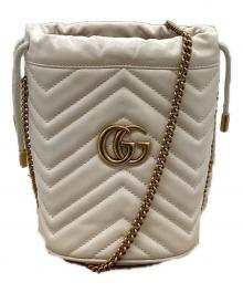 GUCCI（グッチ）の古着「Small bucket bag White / スモールバケットバッグ ホワイト / 575163 / Made in ITALY / イタリア製 / 」｜ホワイト