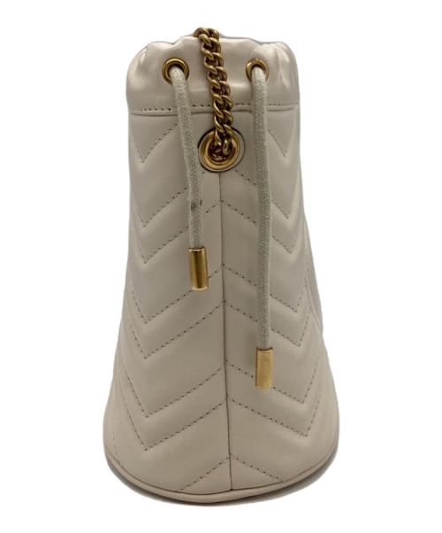 GUCCI（グッチ）GUCCI (グッチ) Small bucket bag White / スモールバケットバッグ ホワイト / 575163 / Made in ITALY / イタリア製 /  ホワイト サイズ:無しの古着・服飾アイテム