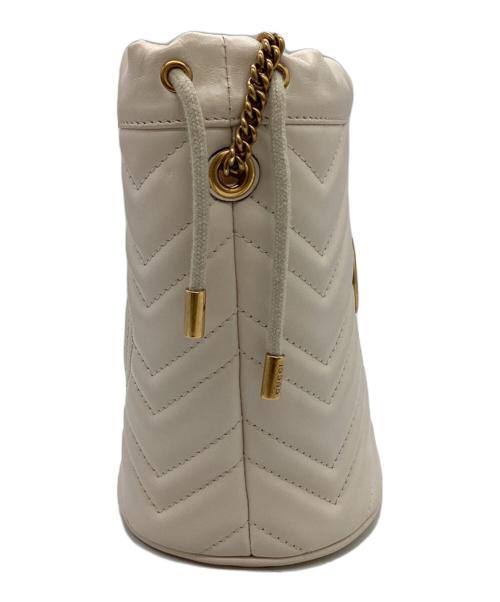 GUCCI（グッチ）GUCCI (グッチ) Small bucket bag White / スモールバケットバッグ ホワイト / 575163 / Made in ITALY / イタリア製 /  ホワイト サイズ:無しの古着・服飾アイテム