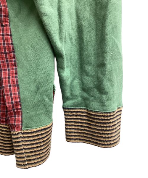 Vivienne Westwood man（ヴィヴィアン ウェストウッド マン）Vivienne Westwood man (ヴィヴィアン ウェストウッド マン) フクロウプリント切替パーカー / 日本製 グリーン サイズ:FREEの古着・服飾アイテム