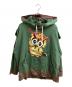 Vivienne Westwood man（ヴィヴィアン ウェストウッド マン）の古着「フクロウプリント切替パーカー / 日本製」｜グリーン
