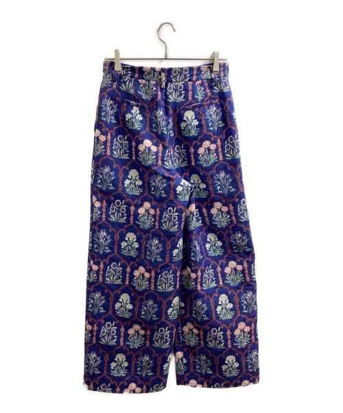 KEITA MARUYAMA（ケイタマルヤマ）KEITA MARUYAMA (ケイタマルヤマ) Flower Tile JQD パンツ　7-2341601 ブルー サイズ:01の古着・服飾アイテム