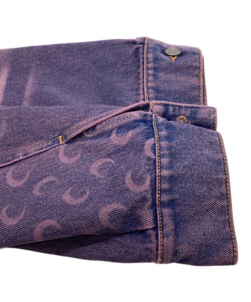 MARINE SERRE（マリーンセル）marine serre (マリーンセル) MAIN-MOON LASER DENIM CROPPED JACKET/ クロップド デニムジャケット パープル サイズ:36の古着・服飾アイテム
