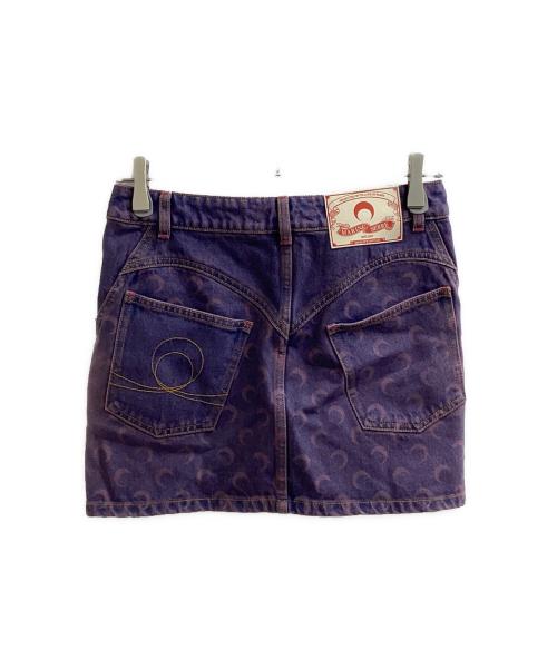 MARINE SERRE（マリーンセル）marine serre (マリーンセル) MOON LASER DENIM MINI SKIRT / デニムミニスカート パープル サイズ:34の古着・服飾アイテム