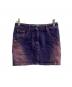 marine serre（マリーンセル）の古着「MOON LASER DENIM MINI SKIRT / デニムミニスカート」｜パープル