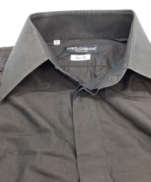 DOLCE & GABBANA（ドルチェ＆ガッバーナ）DOLCE & GABBANA (ドルチェ＆ガッバーナ) 比翼シャツ　G5177T/FU5B0 ブラック サイズ:16/41の古着・服飾アイテム