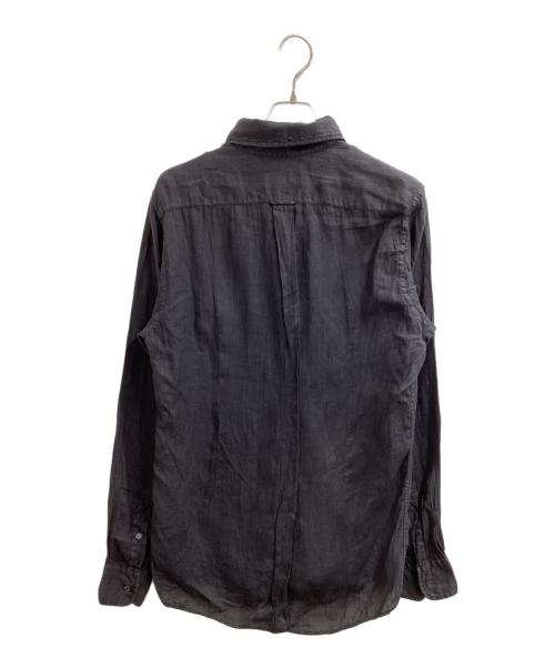 DOLCE & GABBANA（ドルチェ＆ガッバーナ）DOLCE & GABBANA (ドルチェ＆ガッバーナ) ワッペンリネンシャツ　TSR86 8053 ブラック サイズ:15 4/3　40の古着・服飾アイテム