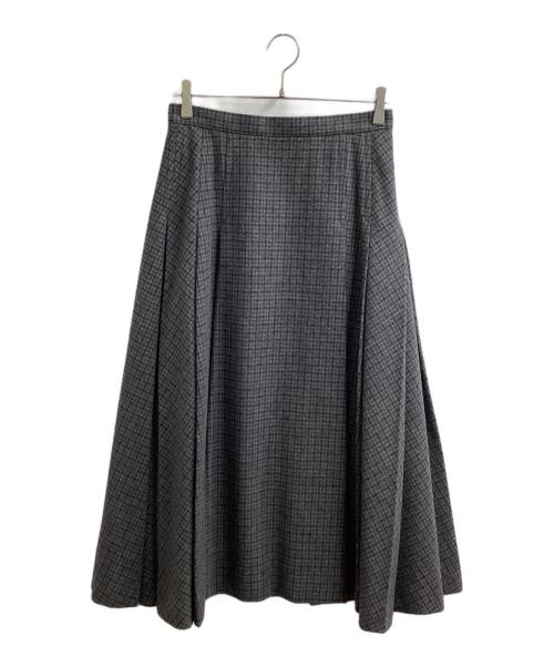 BLAMINK（ブラミンク）BLAMINK (ブラミンク) W WO CHK S/PLT TPZ スカート　7924-299-0182 グレー サイズ:38の古着・服飾アイテム