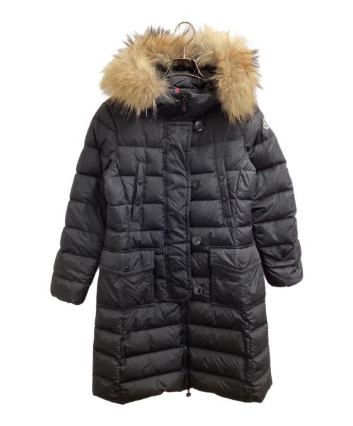 MONCLER（モンクレール）MONCLER　 (モンクレール) GENEVRIER / ジュヌヴリエ  / ファー付きダウンコート ブラック サイズ:1の古着・服飾アイテム
